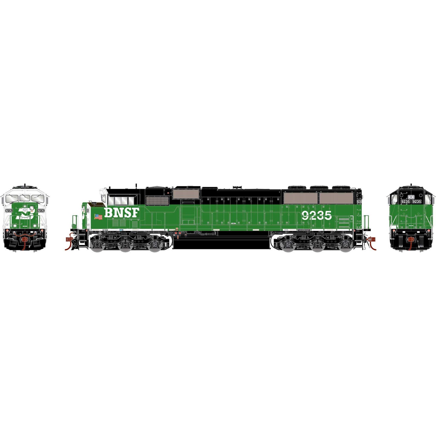 HO SD60M Tri-Clops Locomotive BNSF #9235 (ATHG75541)