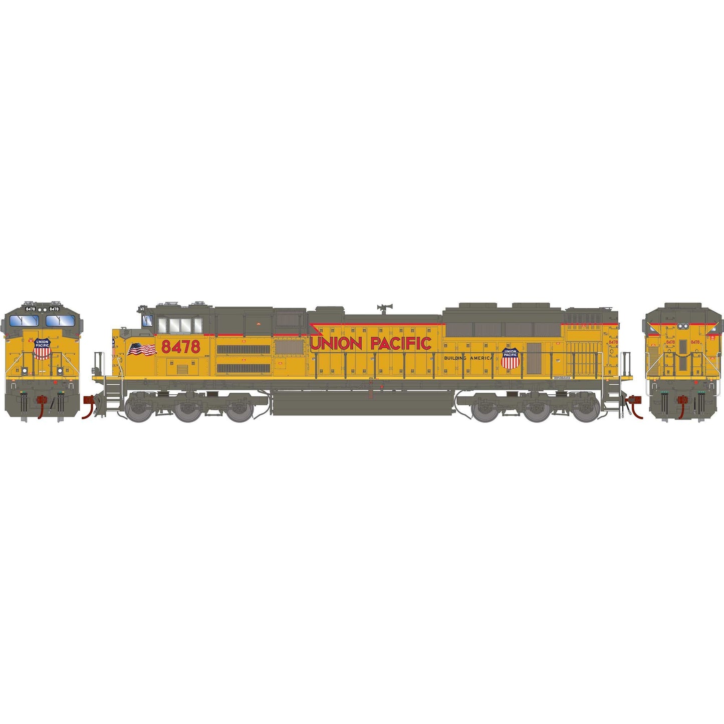 HO SD70ACe Locomotive with DCC and Sound UP #8478 (ATHG75649)