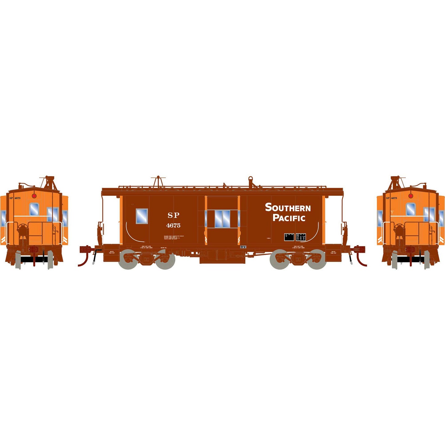 HO Bay Window Caboose with Lights and Sound SP #4675 (ATHG78393)