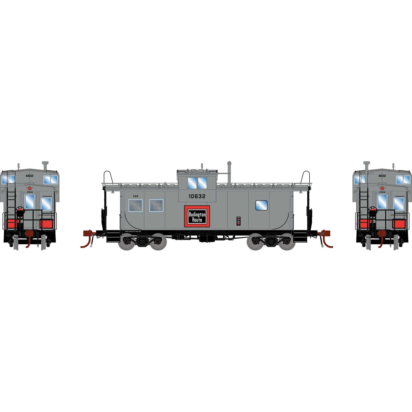 HO ICC Caboose with Lights, C&S #10632 (ATHG78570)