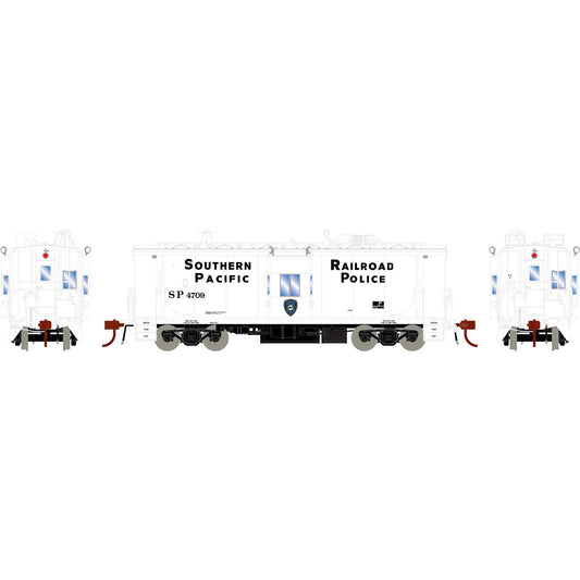 HO Bay Window Caboose with Lights SP/Police #4709 (ATHG78595)