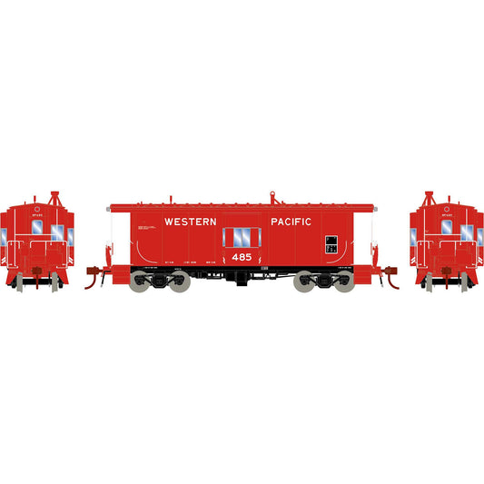 HO Bay Window Caboose with Lights, Western Pacific#485 (ATHG78600)