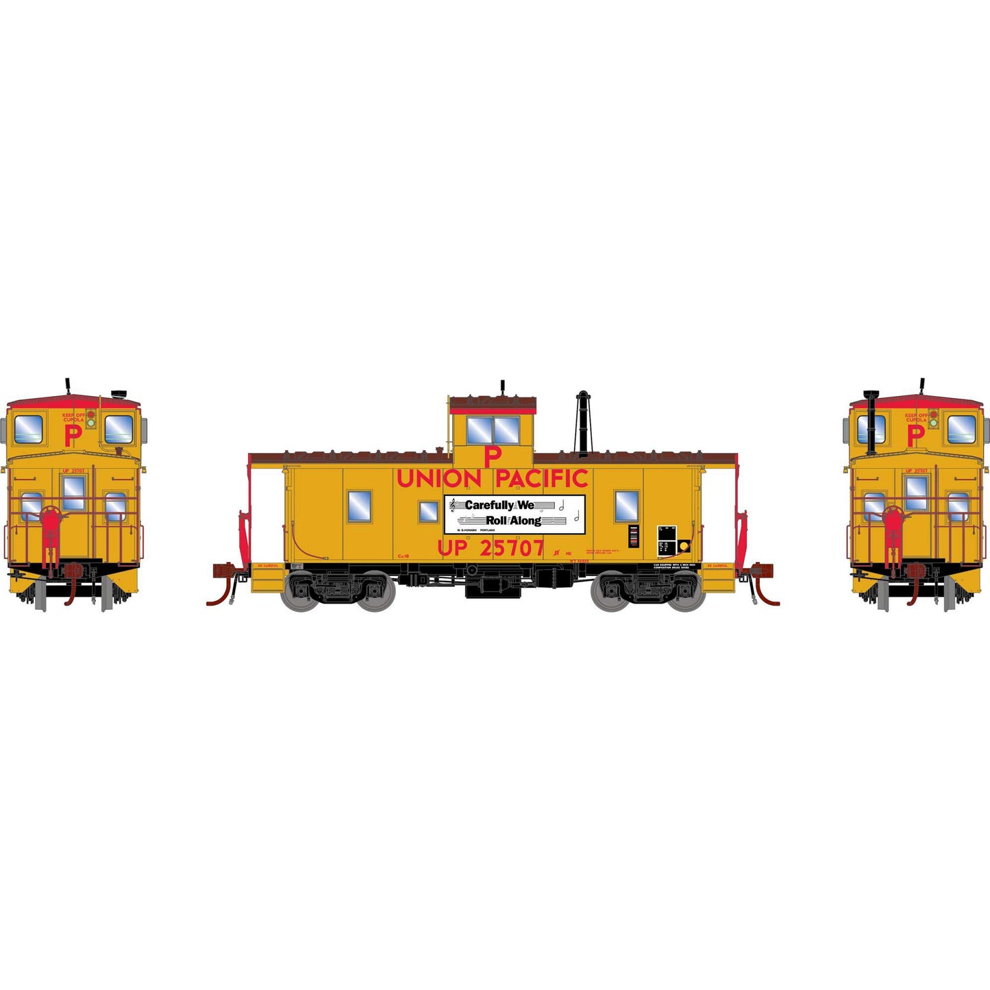 HO ICC Caboose CA-10 with Lights, UP #25707 (ATHG79135)