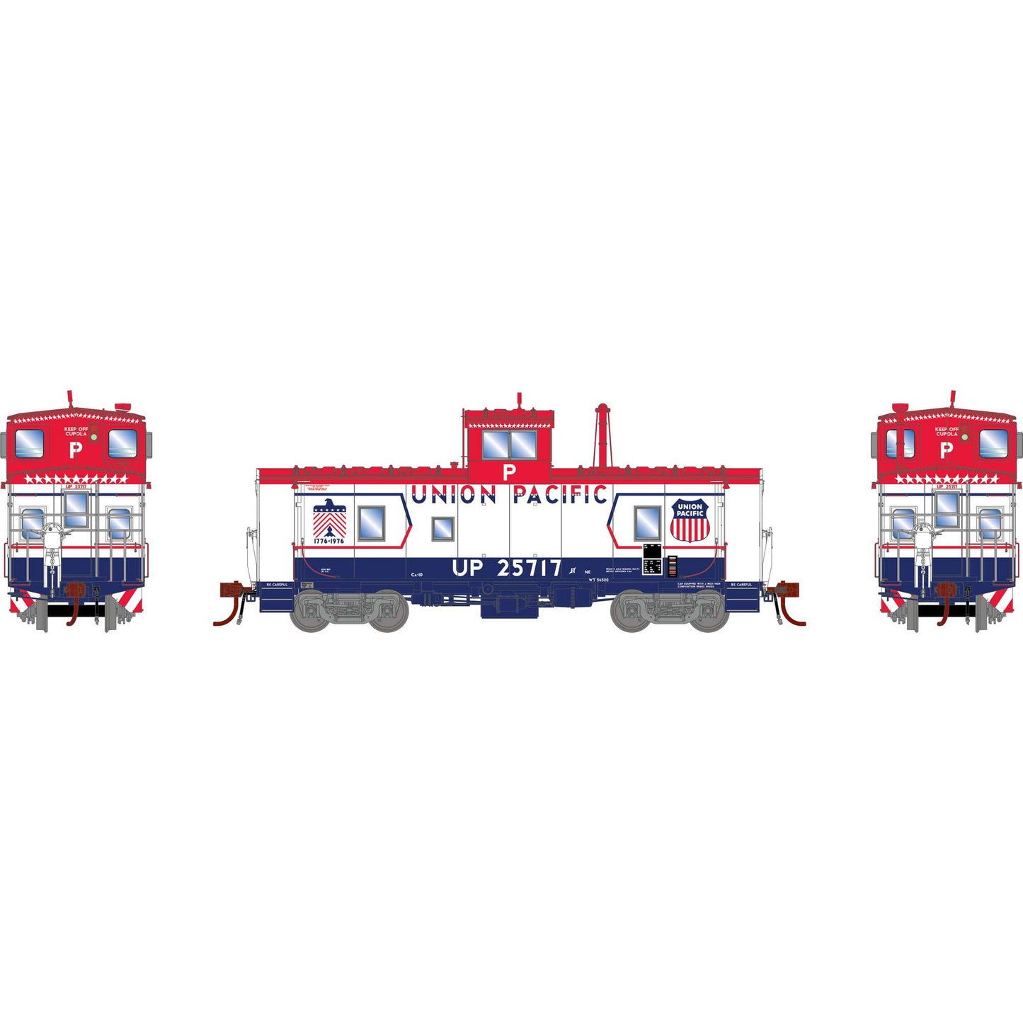 HO ICC Caboose CA-10 with Lights, UP #25717 (ATHG79136)