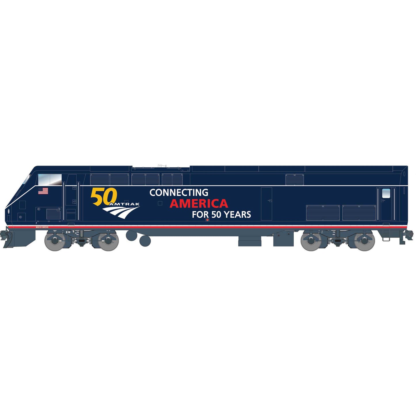 HO AMD103/P42 Amtrak 50th Anniversary Blue Locomotive #100 (ATHG81114)