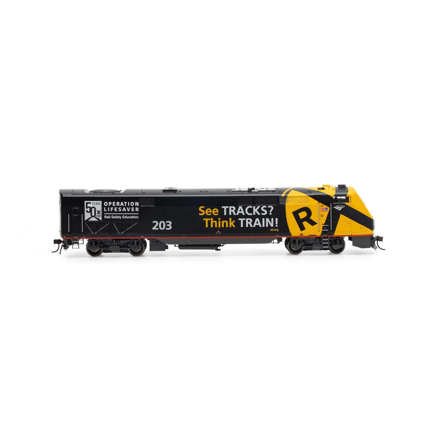 HO P42DC Locomotive with DCC and Sound Operation Lifesaver #203 (ATHG81337)