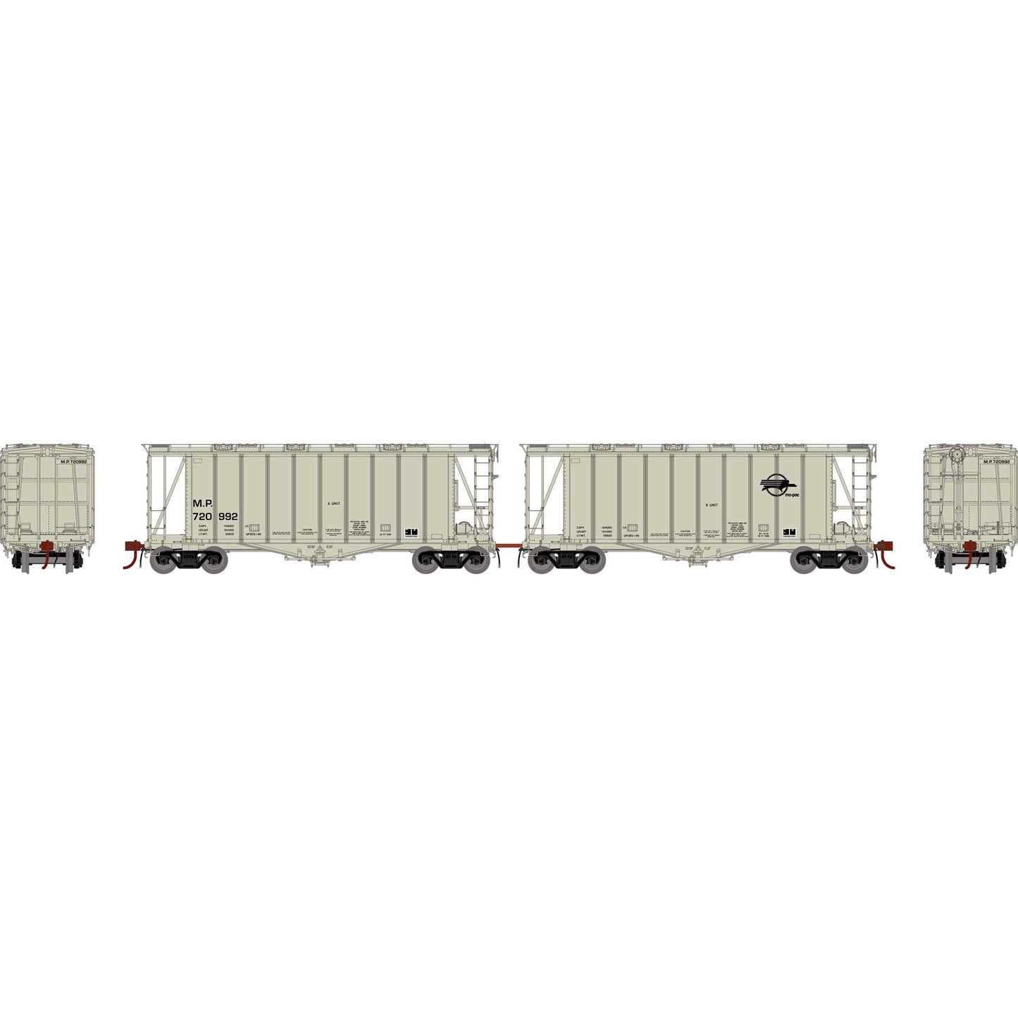 HO GATC 2600 Airslide Hopper Drawbar Set (ATHG87487)