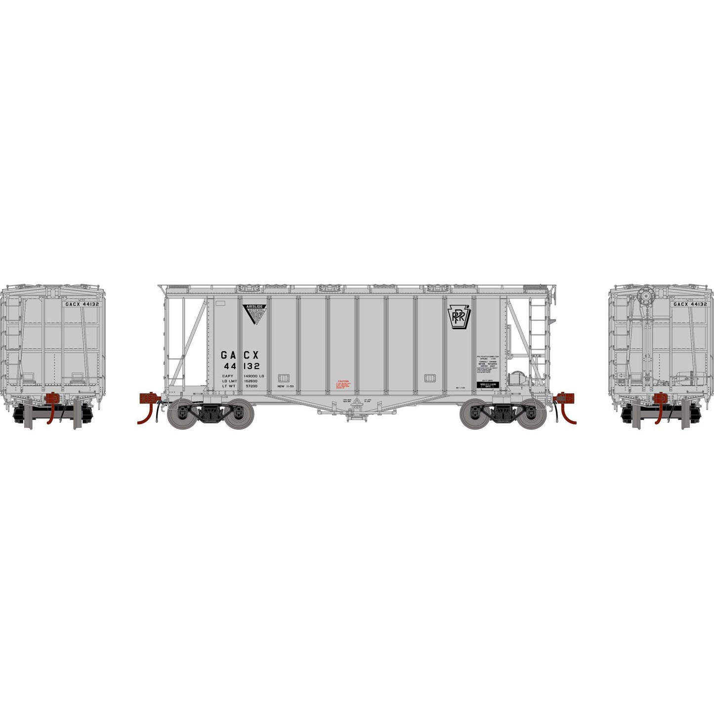 HO GATC 2600 Airslide Hopper PRR / GACX #44132 (ATHG87497)