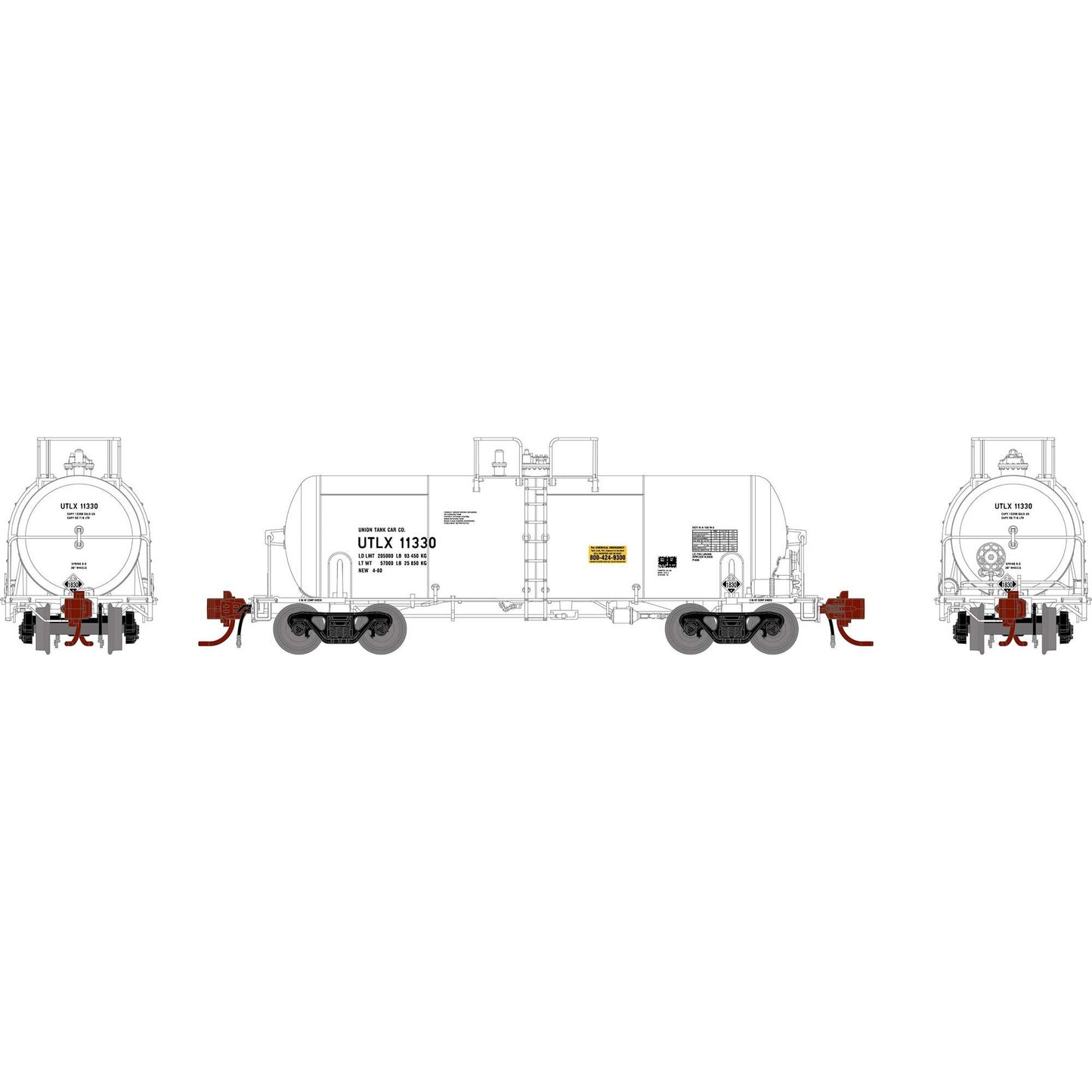 N 13,600-Gallon Acid Tank UTLX White #11330 (ATHGN15329)