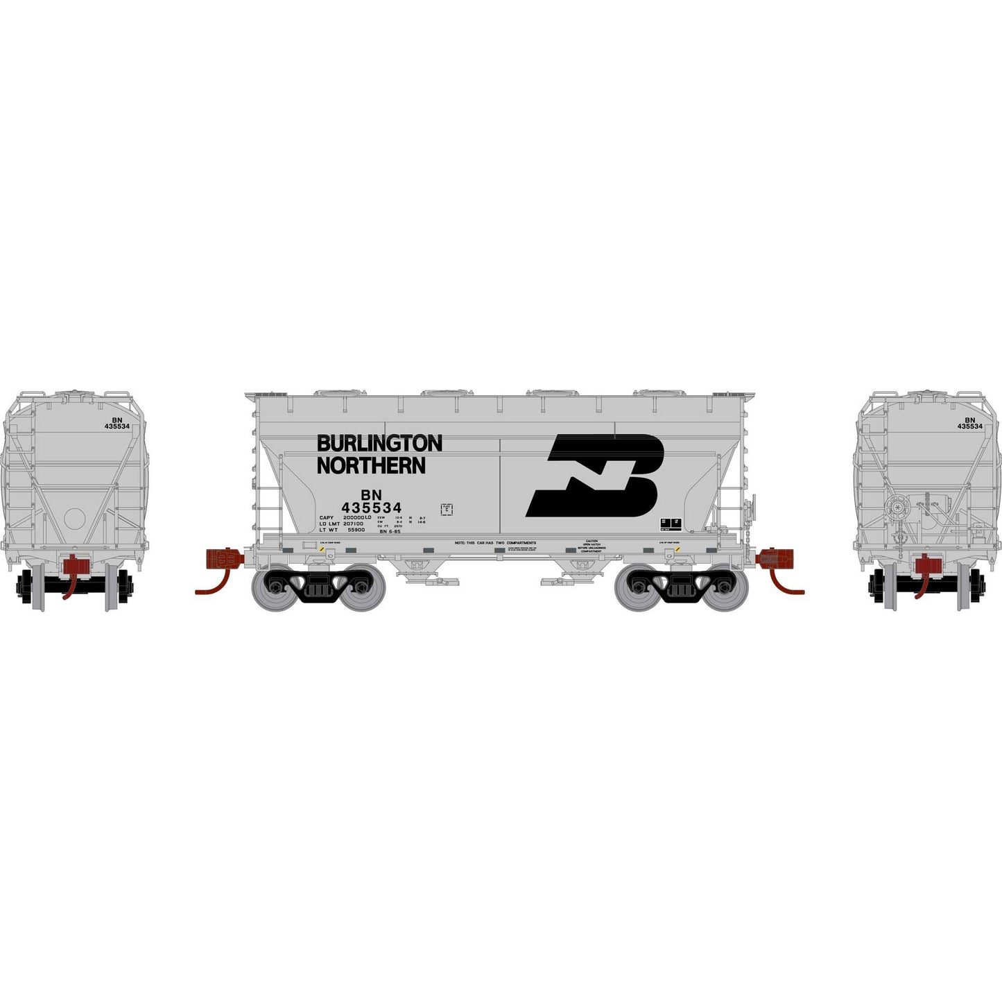 N ACF 2970 Covered Hopper BN #435534 Plastic Model (ATHGN24686)