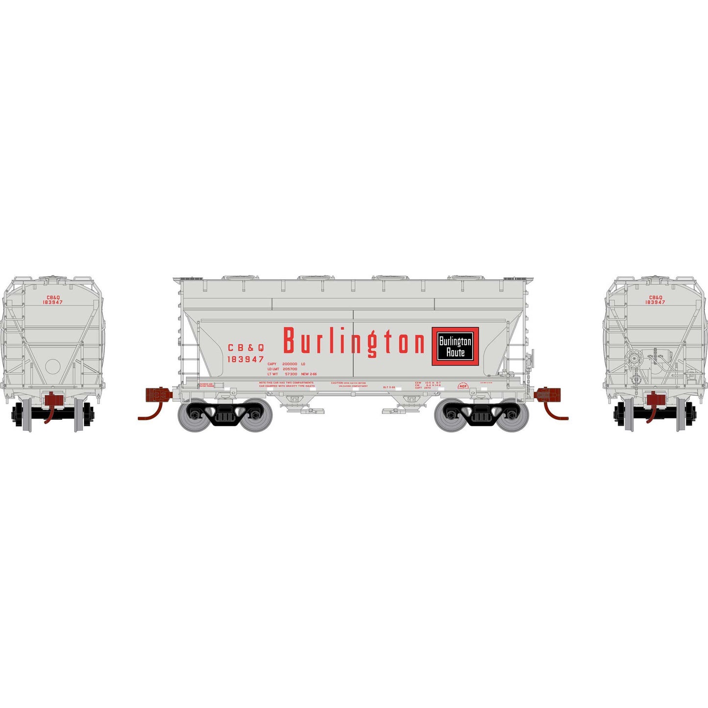N ACF 2970 Covered Hopper CB&Q #183947 (ATHGN24689)