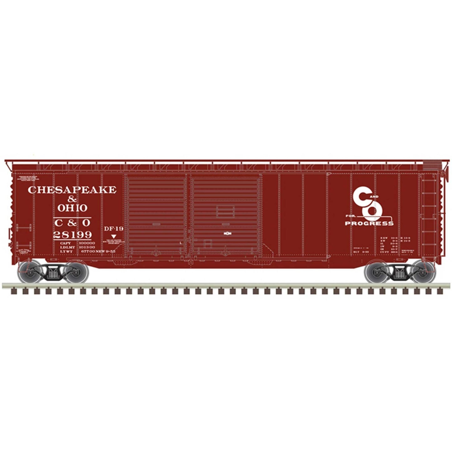 HO 50' Postwar Box Car Chesapeake & Ohio 28124 (ATL20006573)