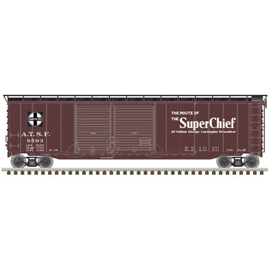 HO 50' Postwar Box Car Santa Fe Super Chief 8593 (ATL20006592)