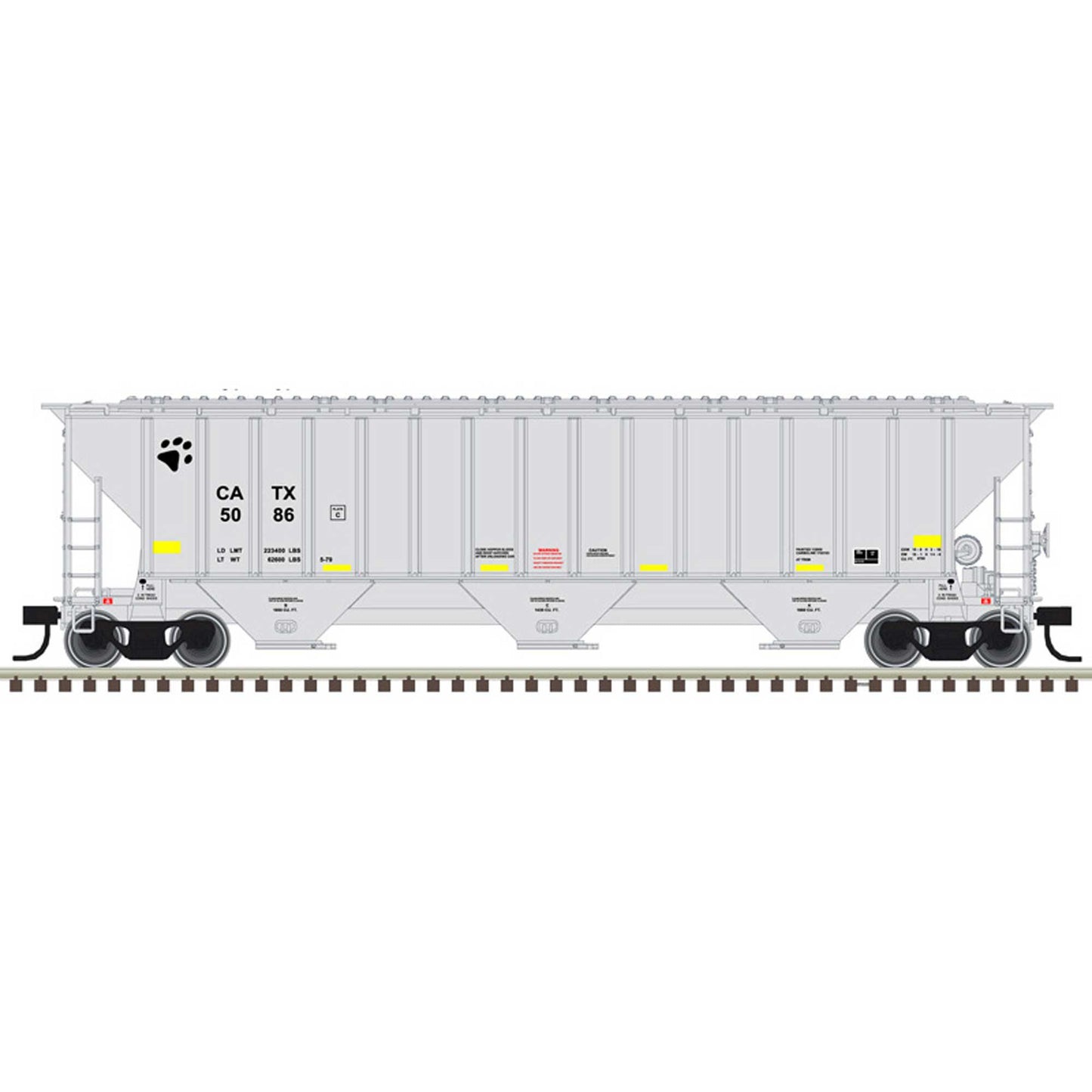 Thrall 4750 Covered Hopper - Ready to Run -- CATX 5020 (gray, black)
