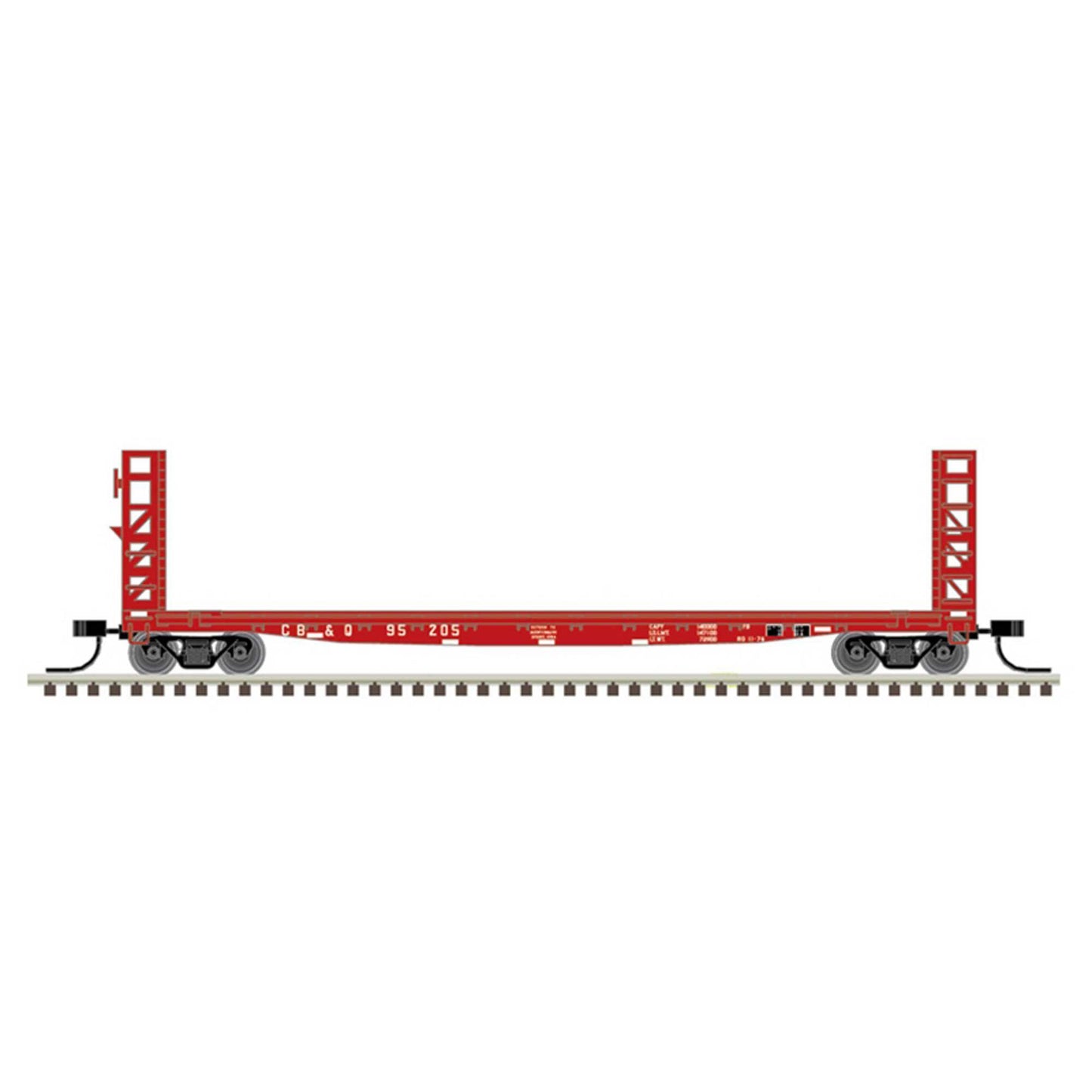 N 48' Flat Burlington Model Train Car (ATL50005793)