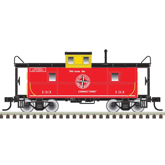 N C&O-Style Steel Center-Cupola Caboose Ready to Run Detroit, Toledo & Ironton 130 Red and Yellow (ATL50006032)