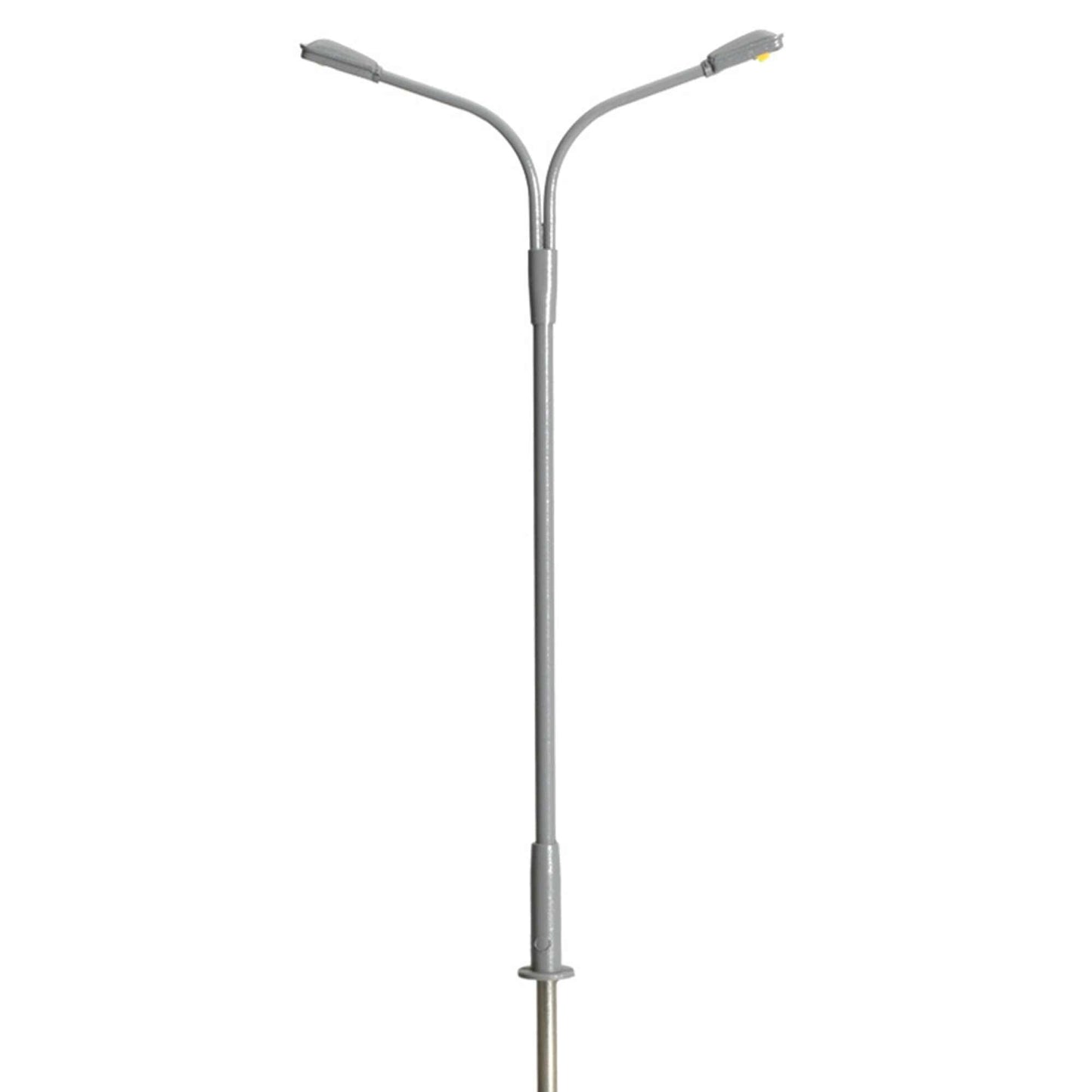 HO Double-Arm Gray Mast Streetlight (3) (ATL70000167)