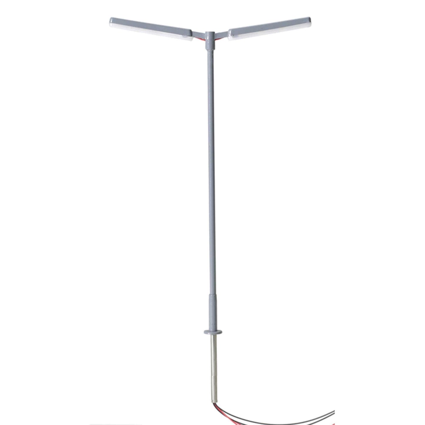 HO Double Arm Parking Lot Light with Warm LED (3) (ATL70000175)
