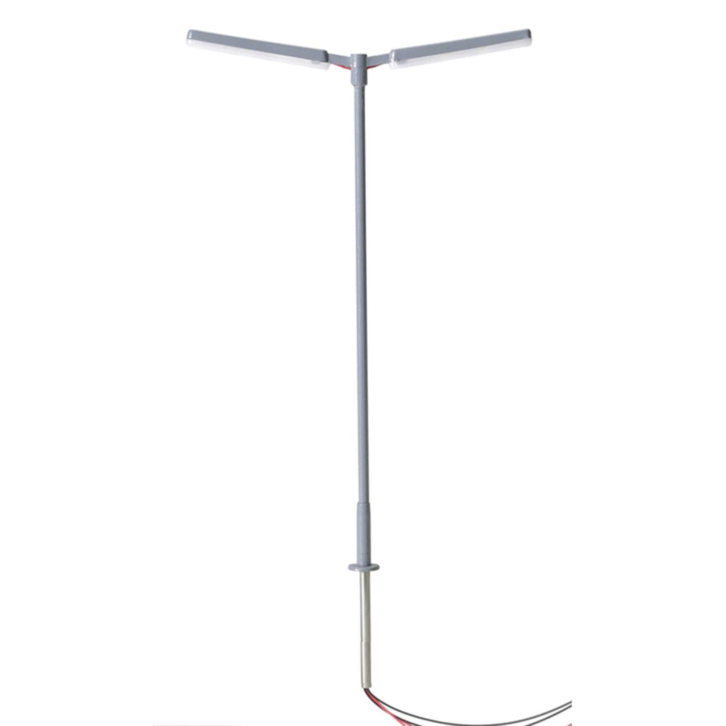 HO Double Arm Parking Lot Light with 3 Cool White LEDs (ATL70000176)