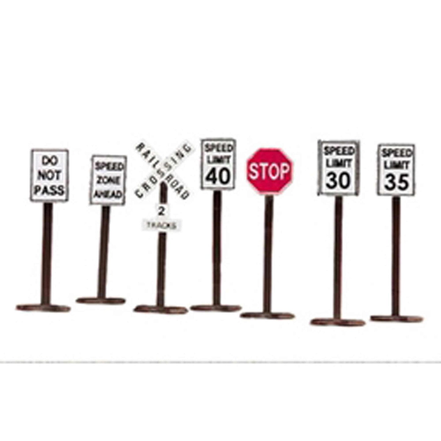 O Scale Road Sign Set (7) (ATO66913)