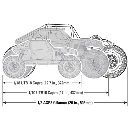 1/8 AXP8 Gilamon 2.2 4x4 Brushed Trail Buggy Ready to Run (Red) (AXI-1207T2)_25