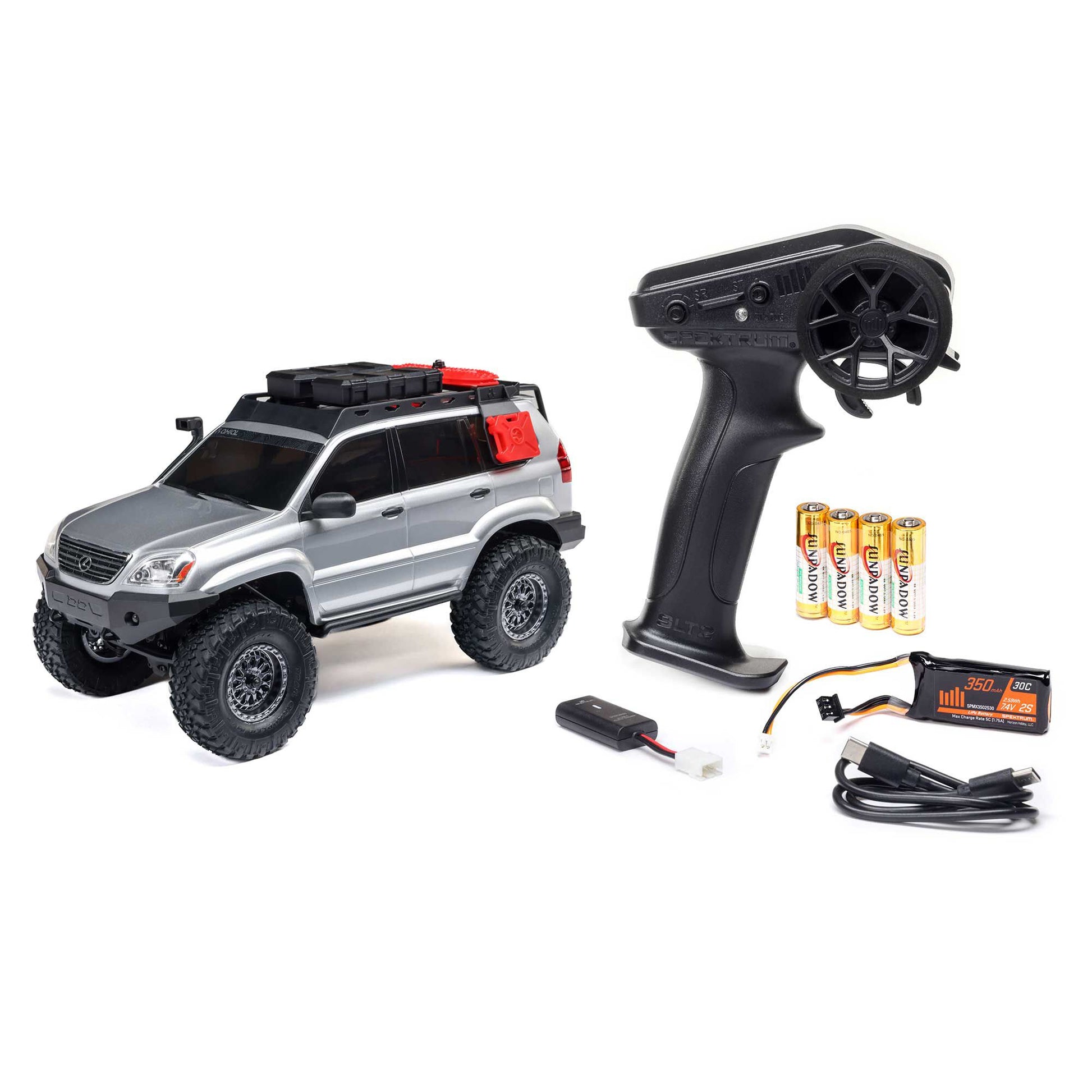 1/24 SCX24 Lexus GX 470 4x4 Ready to Run with Battery and Charger (Silver) (AXI-1532T2)_4