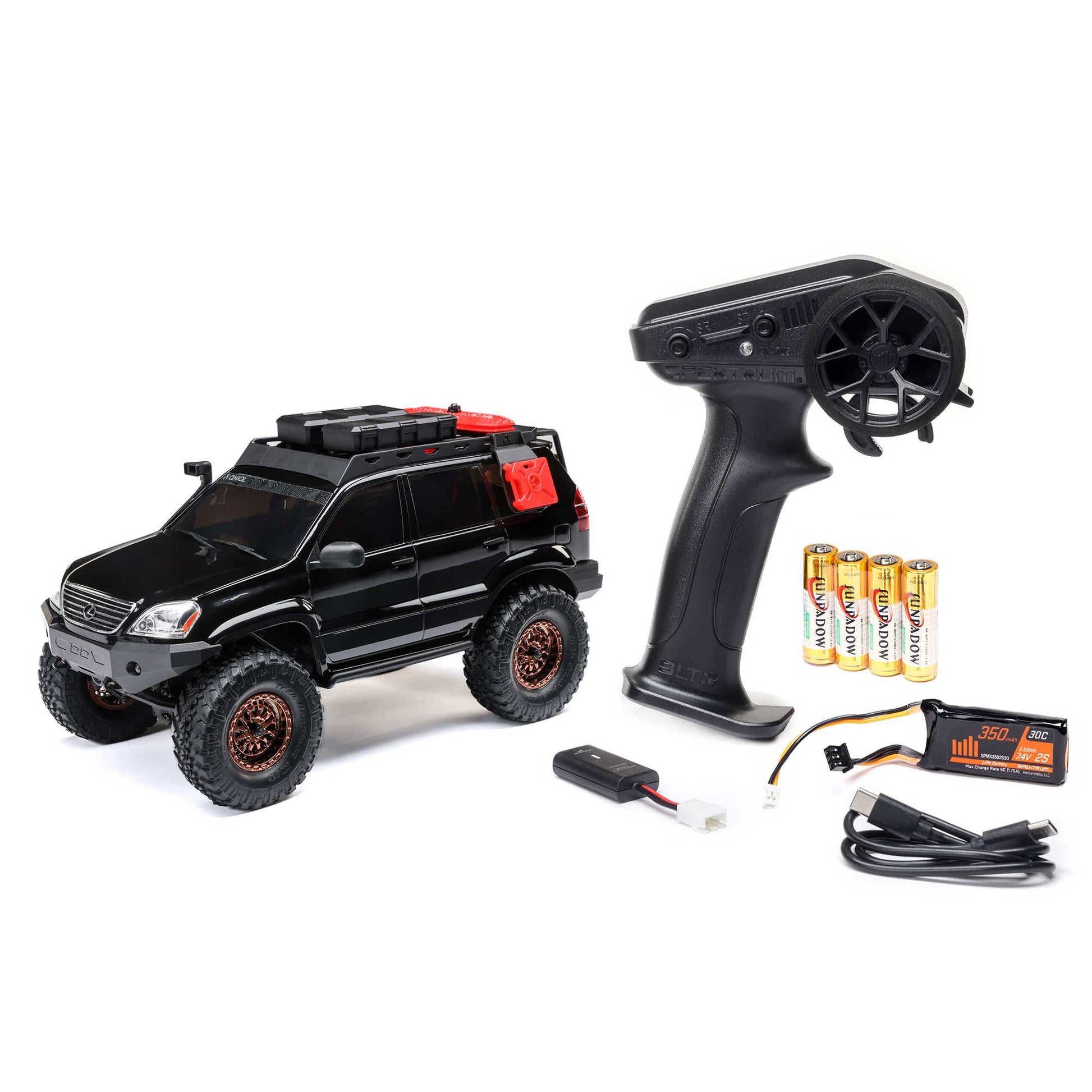 1/24 SCX24 Lexus GX 470 4x4 Ready to Run with Battery and Charger (Black) (AXI-1532T3)_8