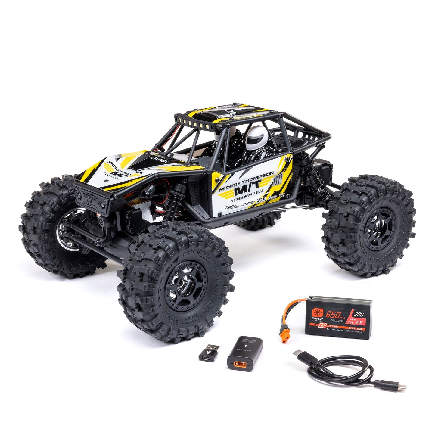 1/18 UTB18 Capra 4WS Ready to Run with Battery and Charger (Yellow) (AXI-1750T2)