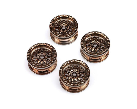 Black Rhino 1.0" Bronze Plated Wheels for SCX24 (Set of 4) (AXI-1796)