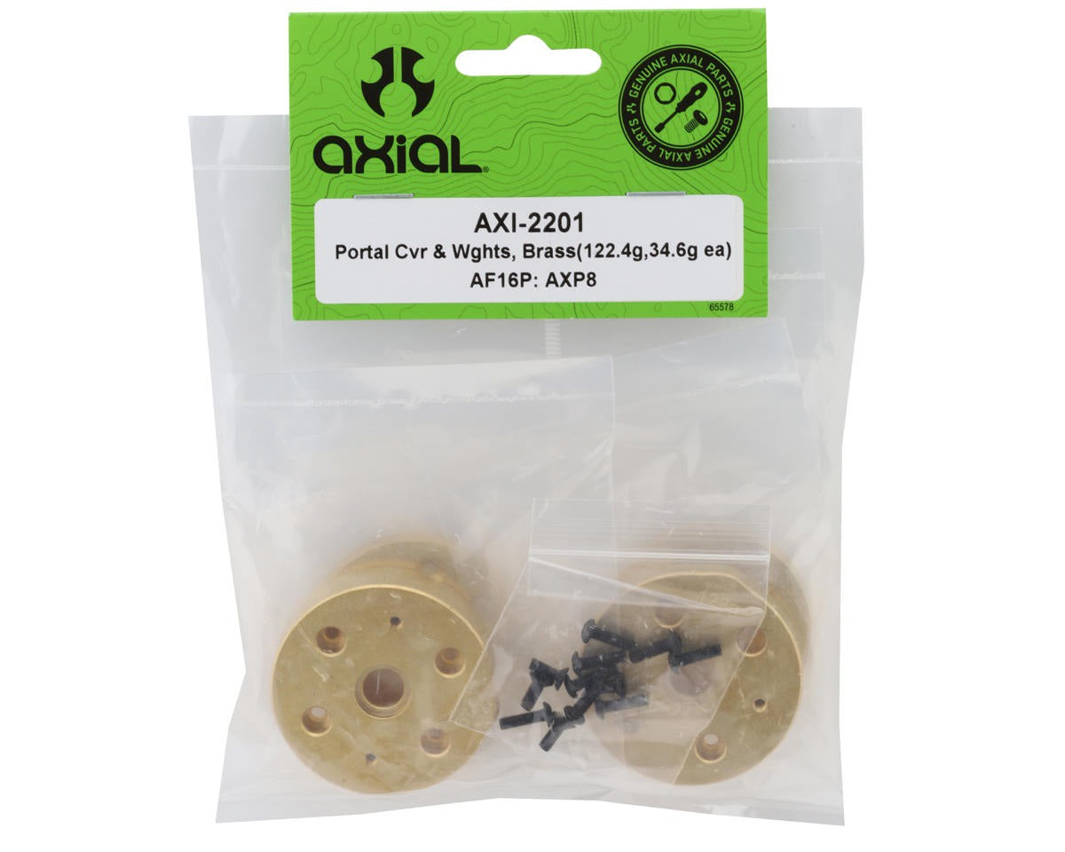Portal Cvr & Wghts, Brass(122.4g,34.6g ea), AF16P: AXP8 Gilamon (AXI-2201)