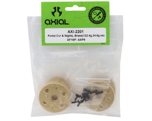 Portal Cvr & Wghts, Brass(122.4g,34.6g ea), AF16P: AXP8 Gilamon (AXI-2201)