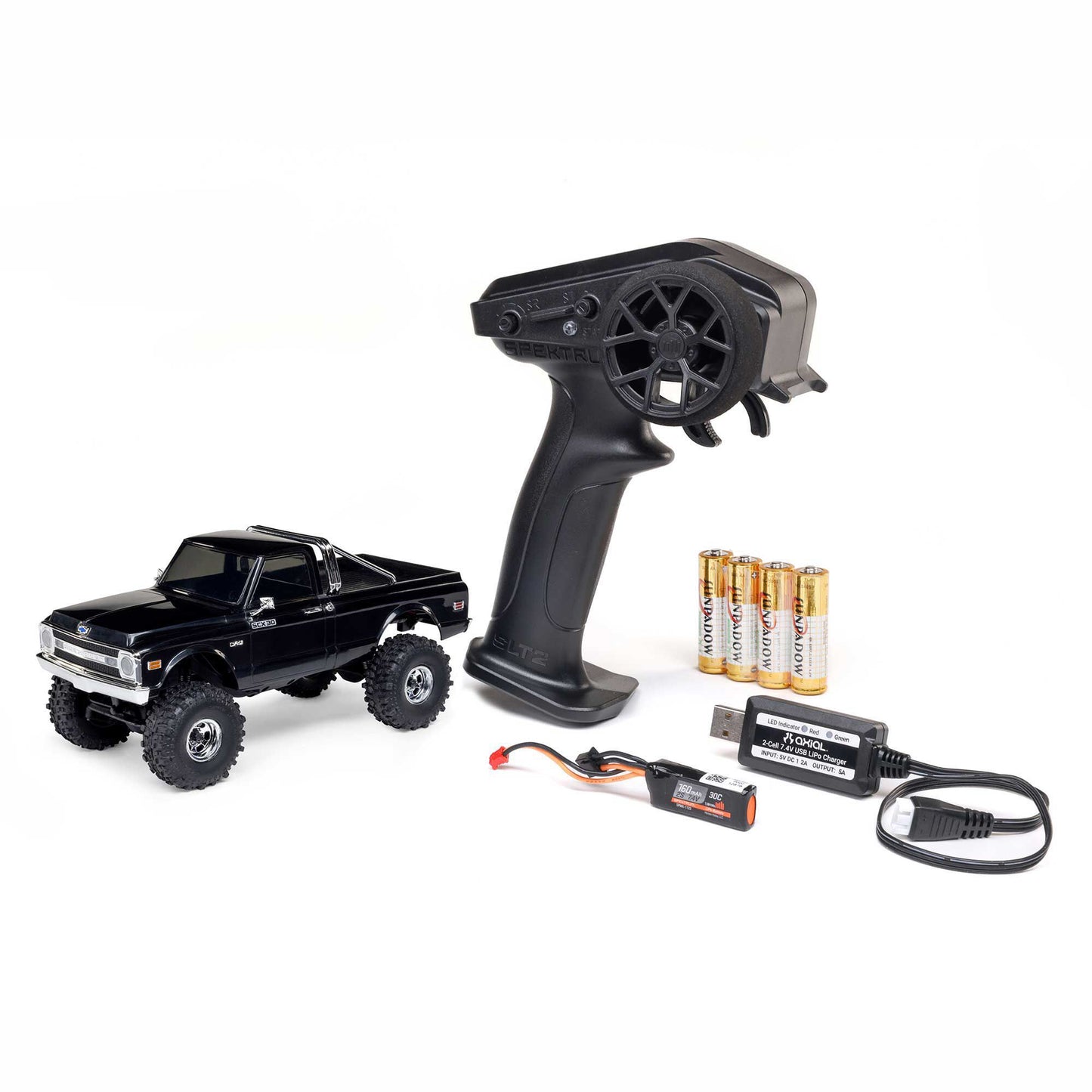 1/30 SCX30 Chevrolet K10 Ready to Run with Battery and Charger (Black) (AXI-2260T2)_1