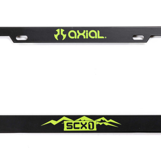 Axial SCX1 Steel License Plate Frame Green (AXI-2321)