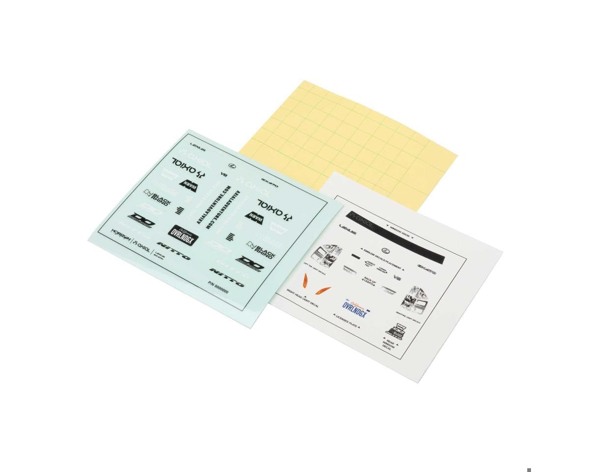 Decal Sheet for SCX24 Lexus GX 470 (AXI-2342)