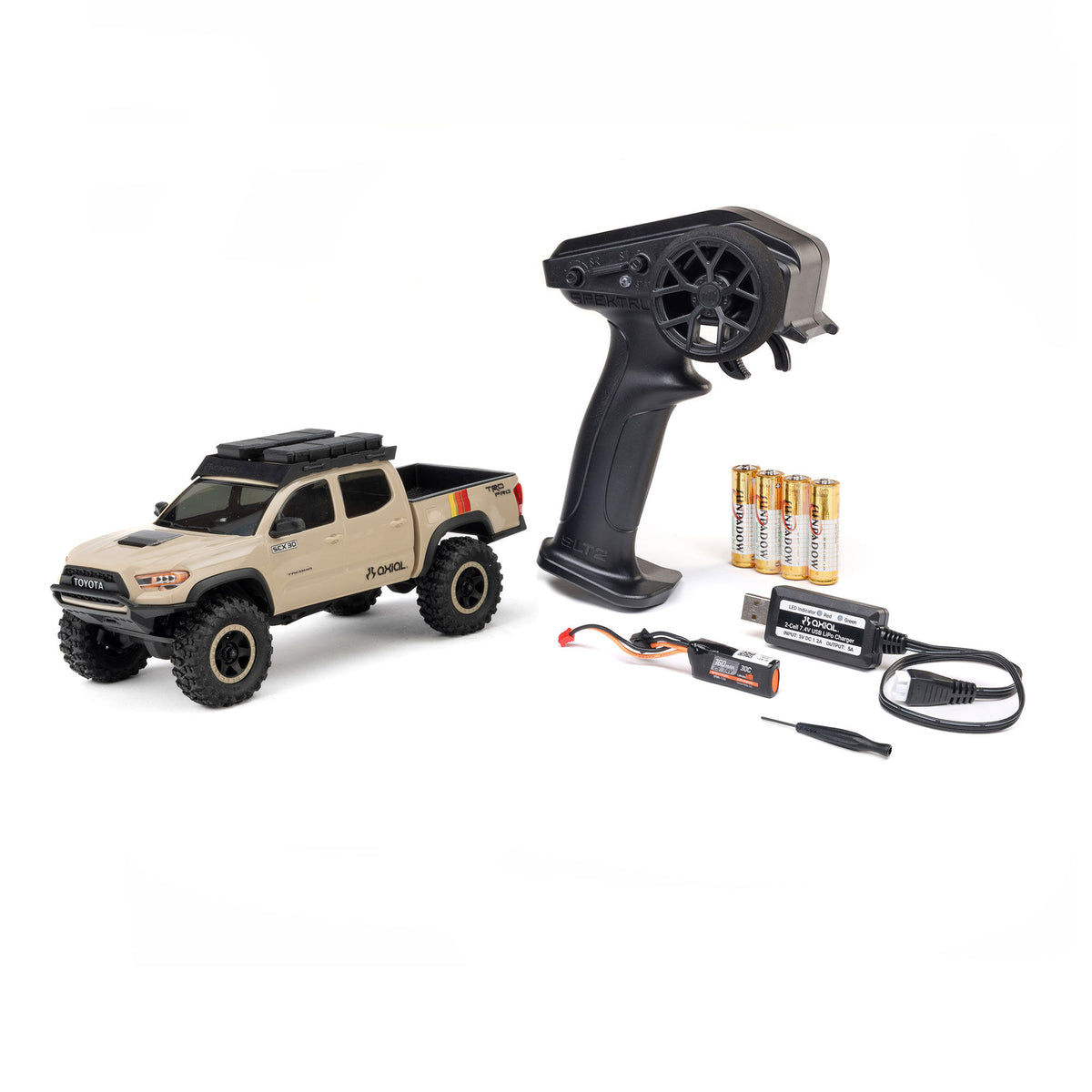 1/30 SCX30 Toyota Tacoma Ready to Run with Battery and Charger (Tan) (AXI-3289T2)_1