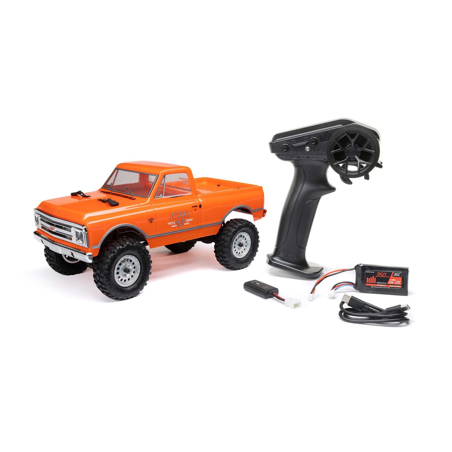 1/24 SCX24 1967 Chevrolet C10 Ready to Run (Orange) (AXI00001V2T3)