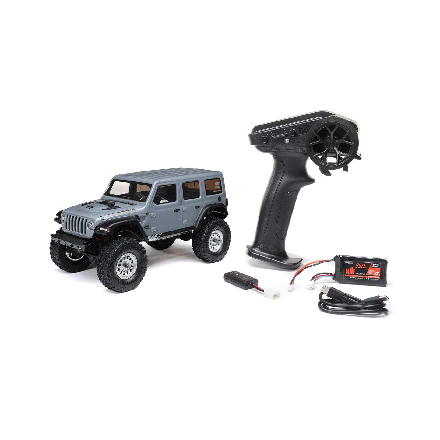 1/24 SCX24 Jeep JLU Wrangler Ready to Run with Battery and Charger (Gray) (AXI00002V3T3)_7