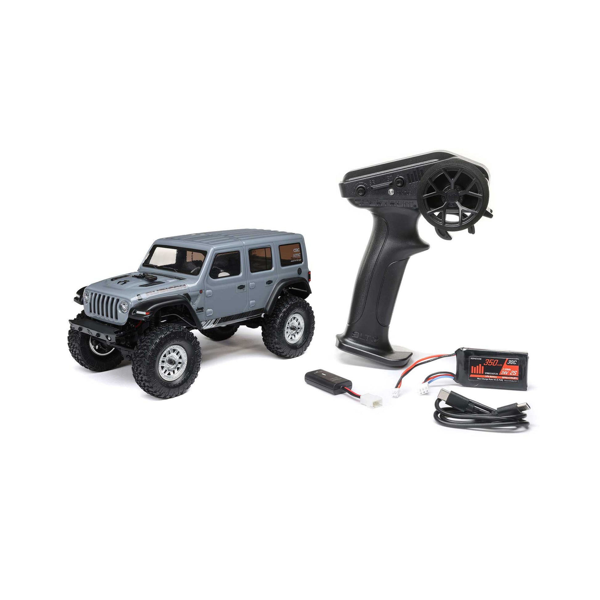 1/24 SCX24 Jeep JLU Wrangler Ready to Run with Battery and Charger (Gray) (AXI00002V3T3)_7