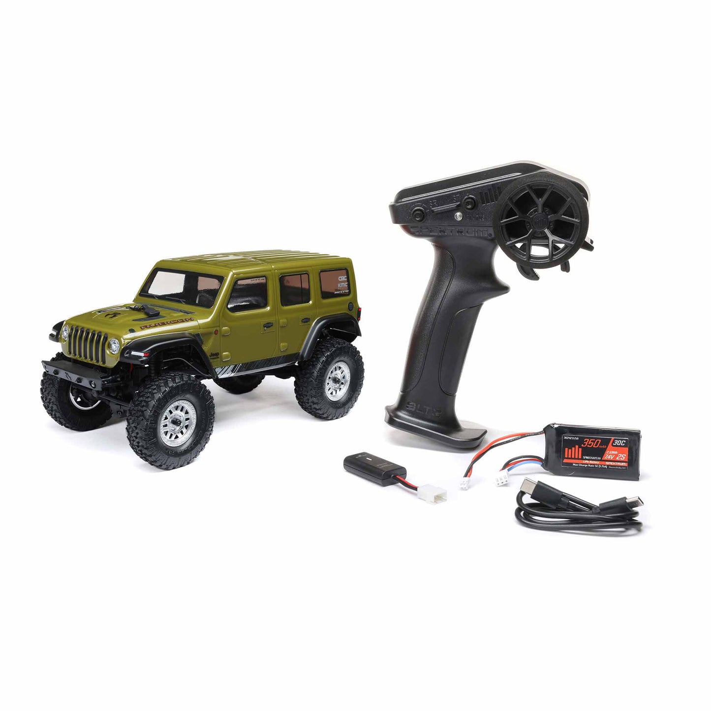 1/24 SCX24 Jeep JLU Wrangler Ready to Run with Battery and Charger (Green) (AXI00002V3T4)_7