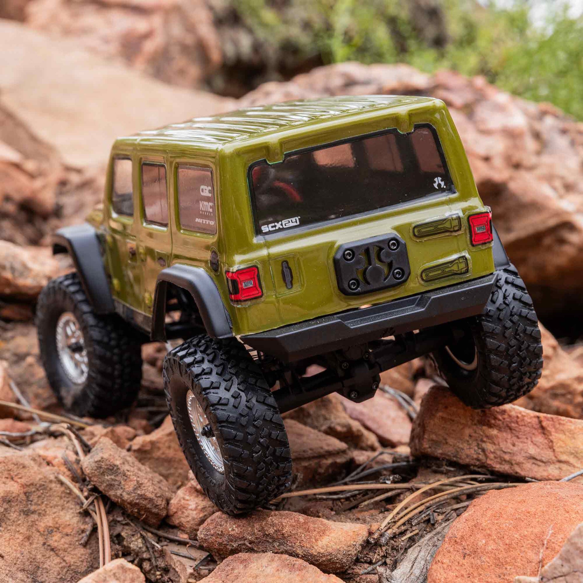 1/24 SCX24 Jeep JLU Wrangler Ready to Run with Battery and Charger (Green) (AXI00002V3T4)_5