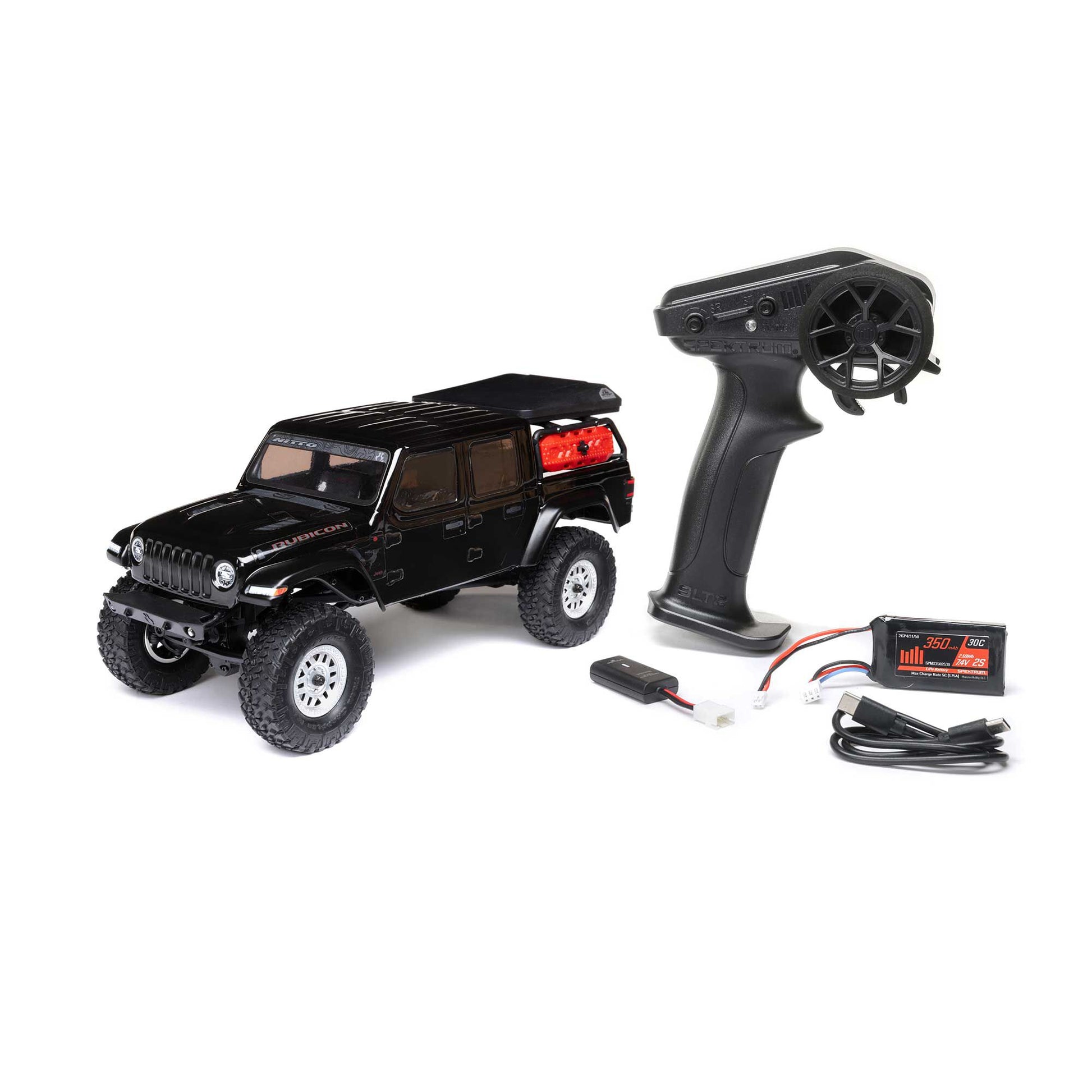 1/24 SCX24 Jeep Gladiator Ready to Run with Battery and Charger (Black) (AXI00005V2T5)_7