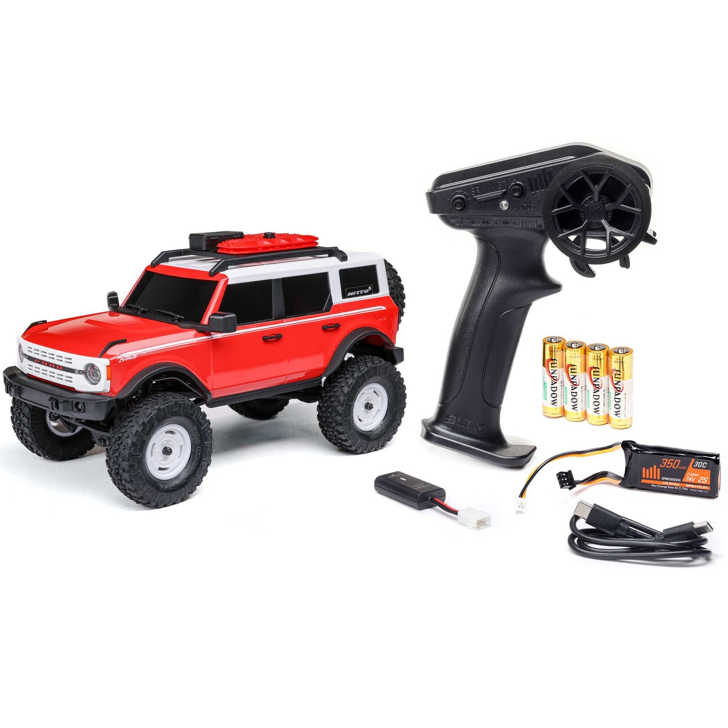 1/24 SCX24 Ford Bronco Heritage Edition Ready to Run with Battery and Charger (Red) (AXI00006V2T6)_10