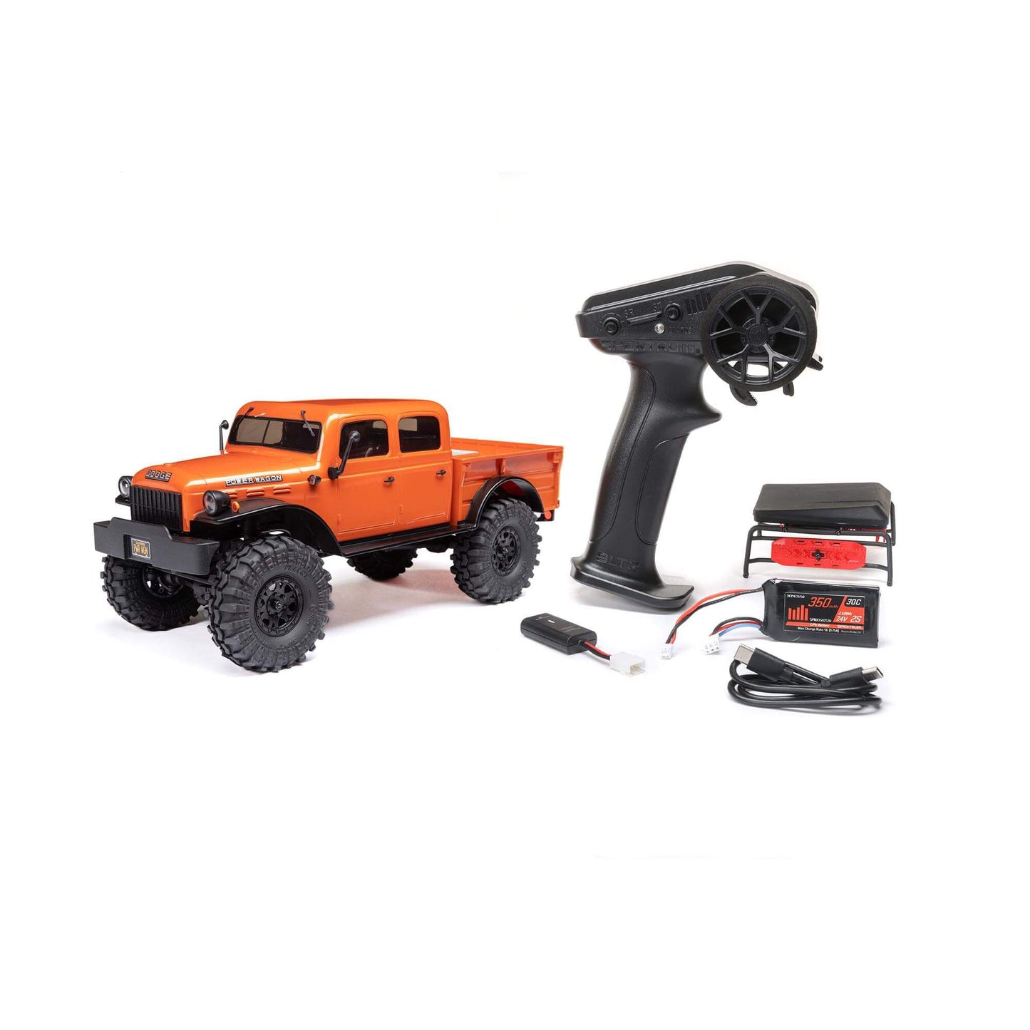 1/24 SCX24 1940's Dodge Power Wagon Ready to Run with Battery and Charger (Orange) (AXI00007T1)