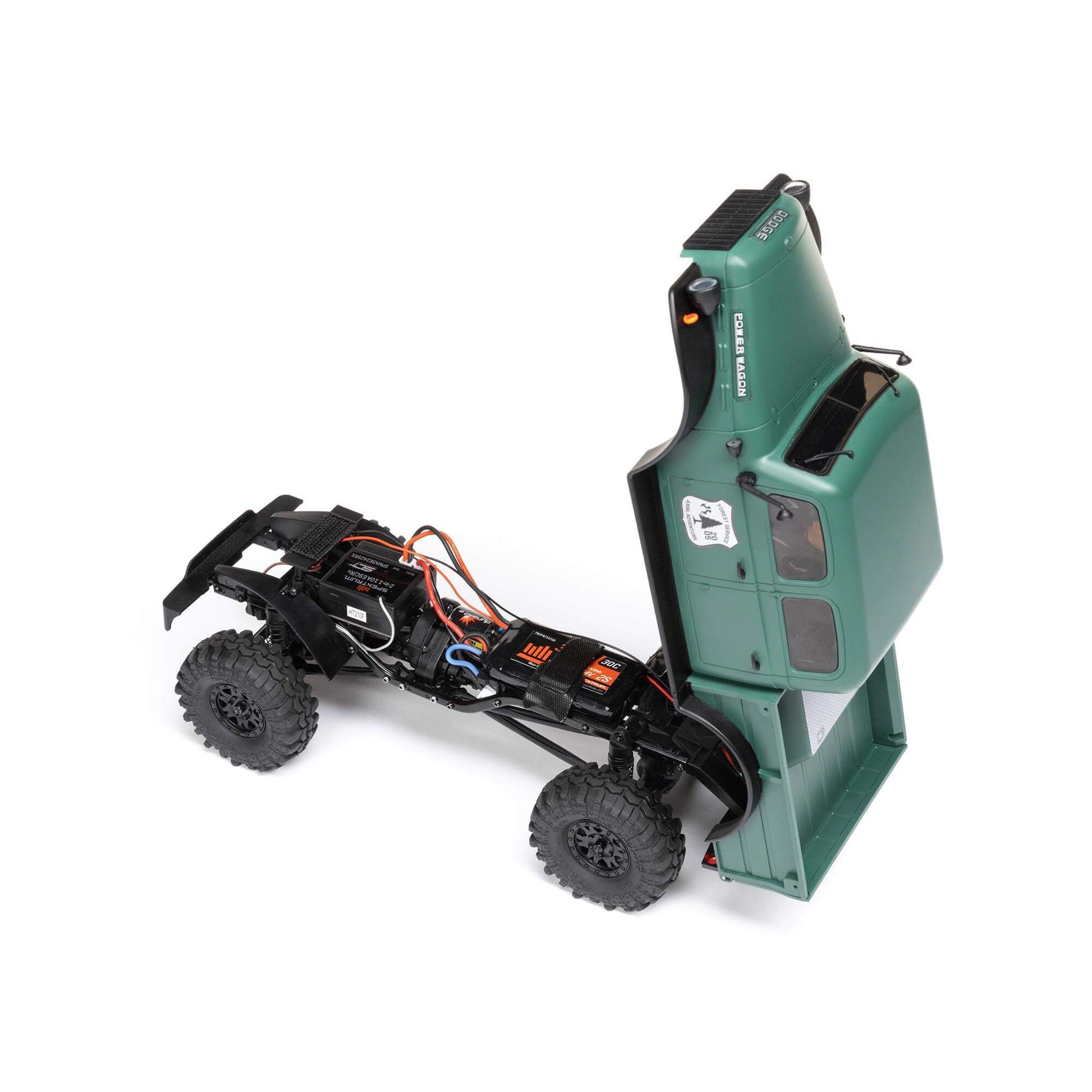 1/24 SCX24 1940's Dodge Power Wagon Ready to Run with Battery and Charger (Green) (AXI00007T2)_9