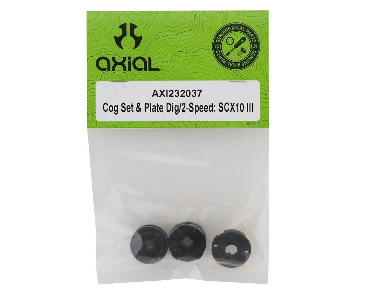 Cog Set and Plate for Dig 2-Speed SCX10 III (AXI232037)