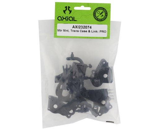 Motor Mount Transmission Case and Linkage for 1/10 SCX10 PRO (AXI232074)
