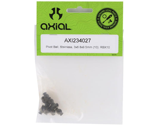 Pivot Ball Stainless 3x6 8x9.5mm (10) for RBX10 (AXI234027)