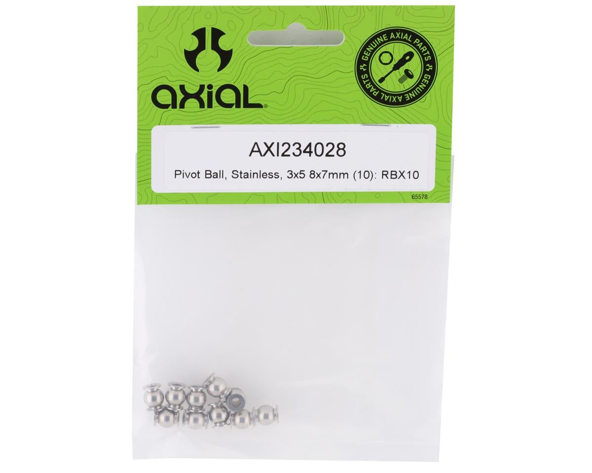 Pivot Ball Stainless 3x5 8x7mm for RBX10 (10 Pack) (AXI234028)