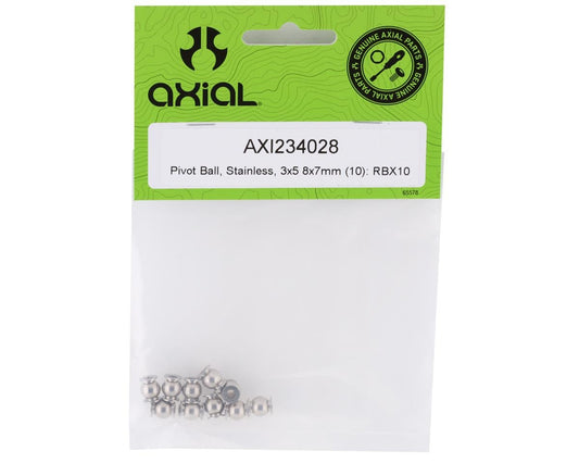 Pivot Ball Stainless 3x5 8x7mm for RBX10 (10 Pack) (AXI234028)