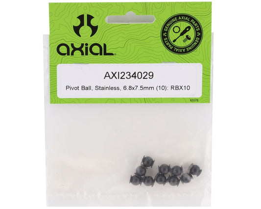 Pivot Ball Stainless 6.8x7.5mm for RBX10 (Pack of 10) (AXI234029)